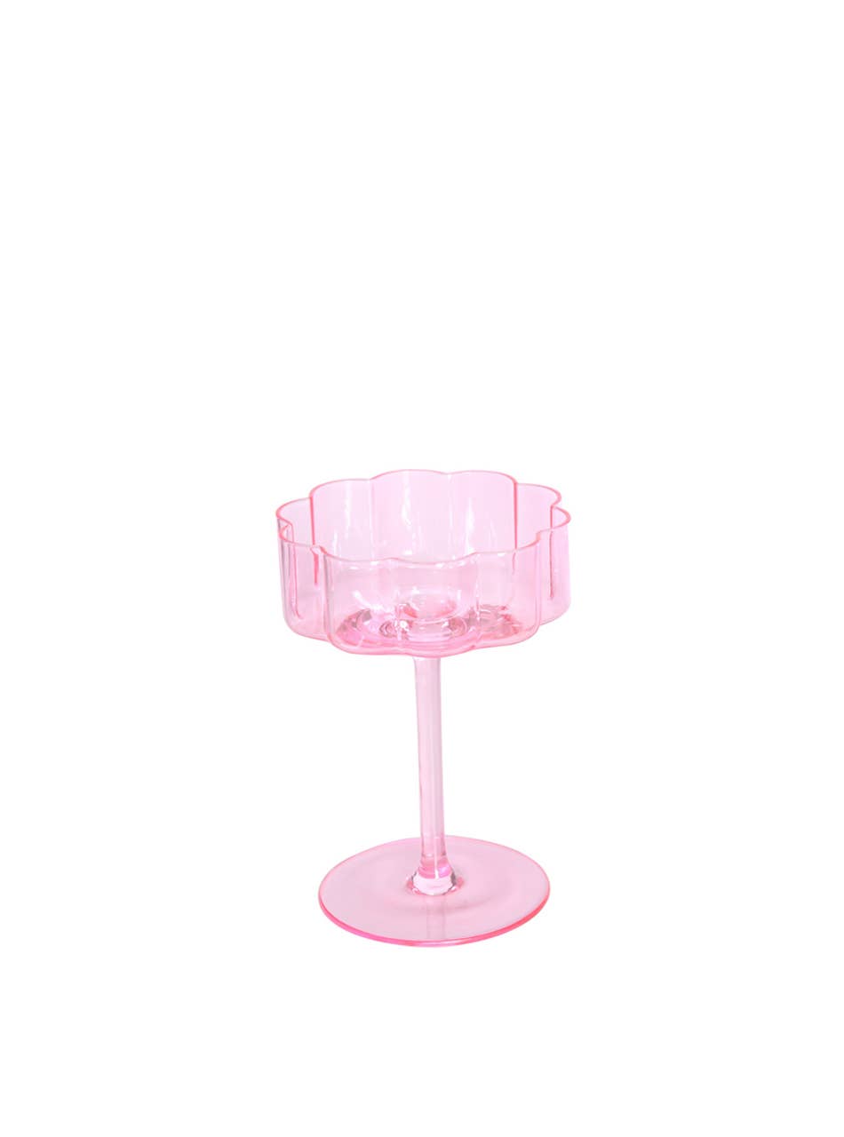 "Flower" Crystal Cocktail Glass – Pink