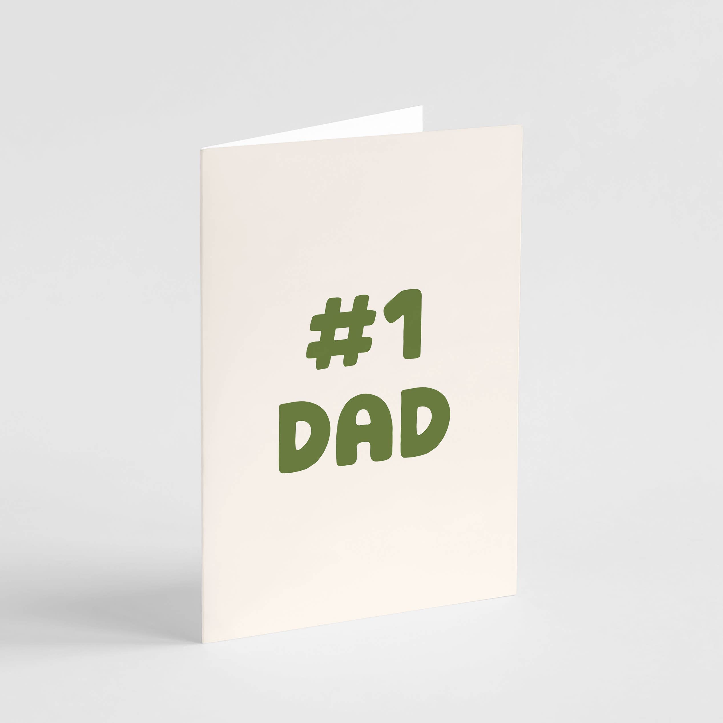 #1 Dad Card - Birthday Card for Dad or Father's Day