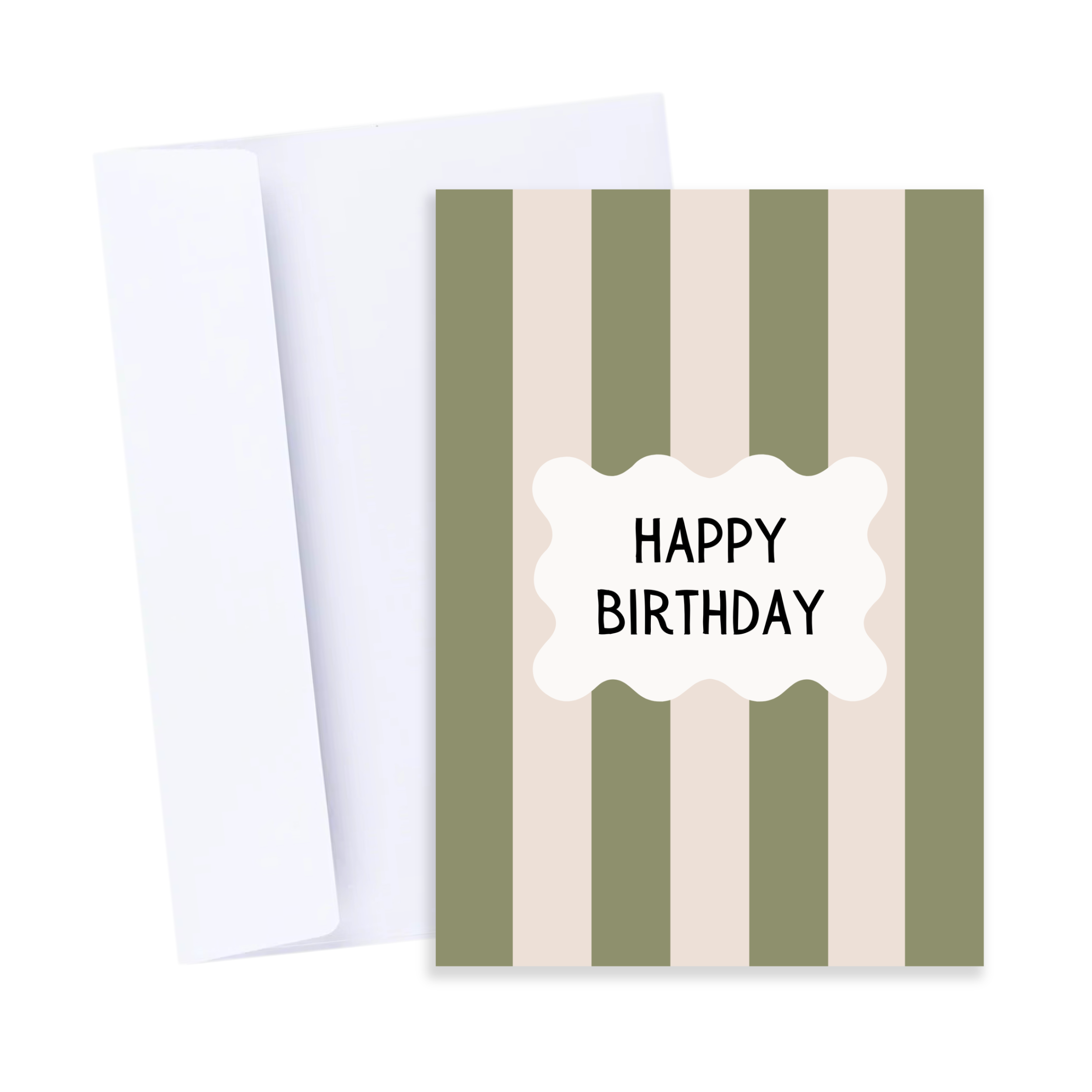 Stripy Happy Birthday Card
