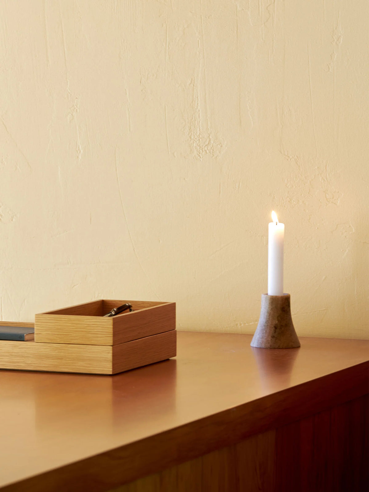 Citta - Flare Candle Holder - Forest Brown