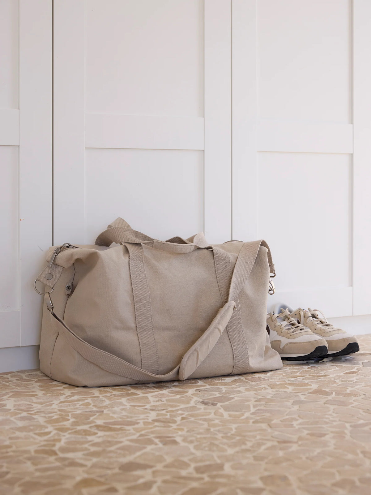 Canvas Weekender Bag - Beige