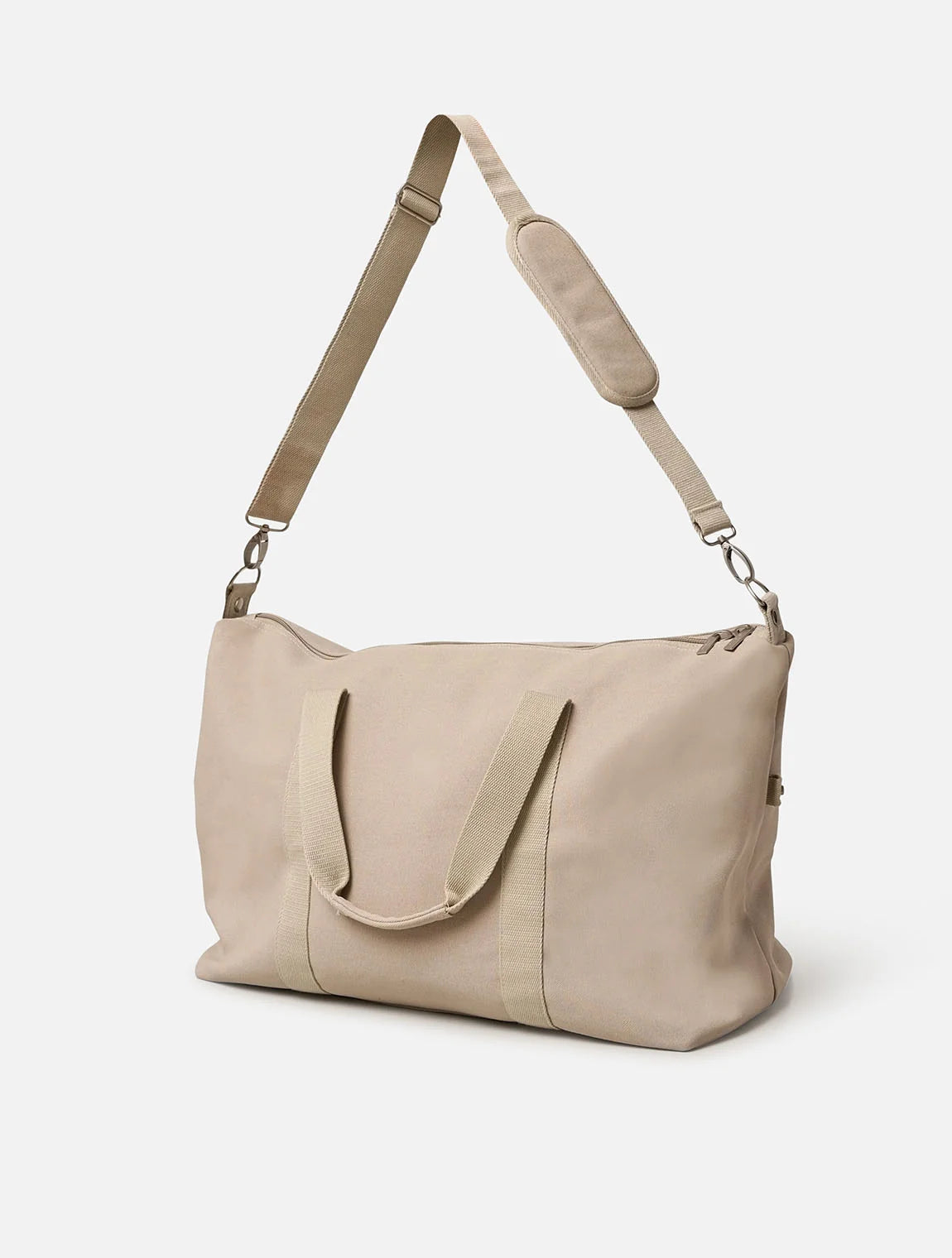 Canvas Weekender Bag - Beige