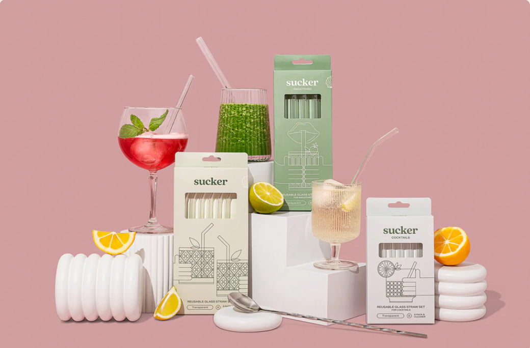 Cocktail Glass Drinking Straws