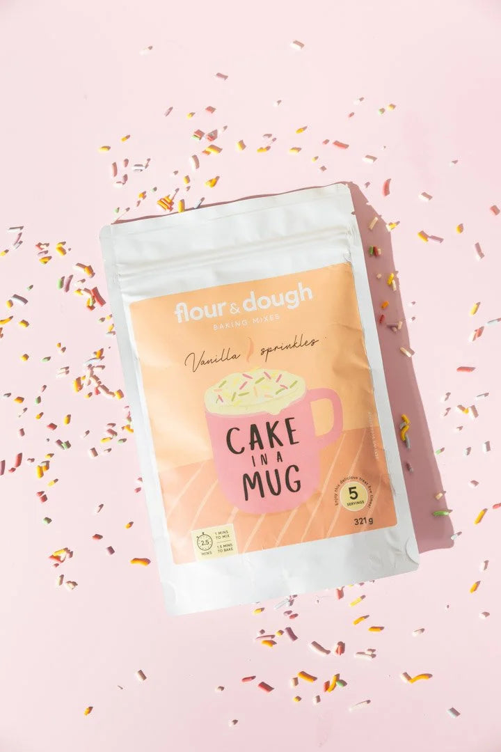 Flour & Dough - Cake In A Mug - Vanilla Sprinkles