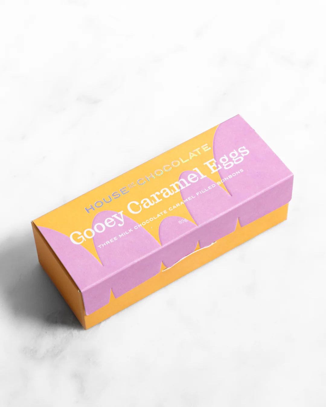 Three Piece Gooey Caramel Egg Bonbons