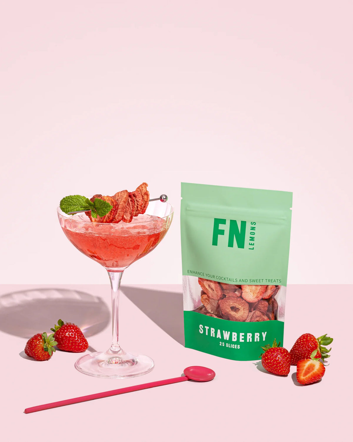 Dried Strawberry Slice Garnish - 25 Slices