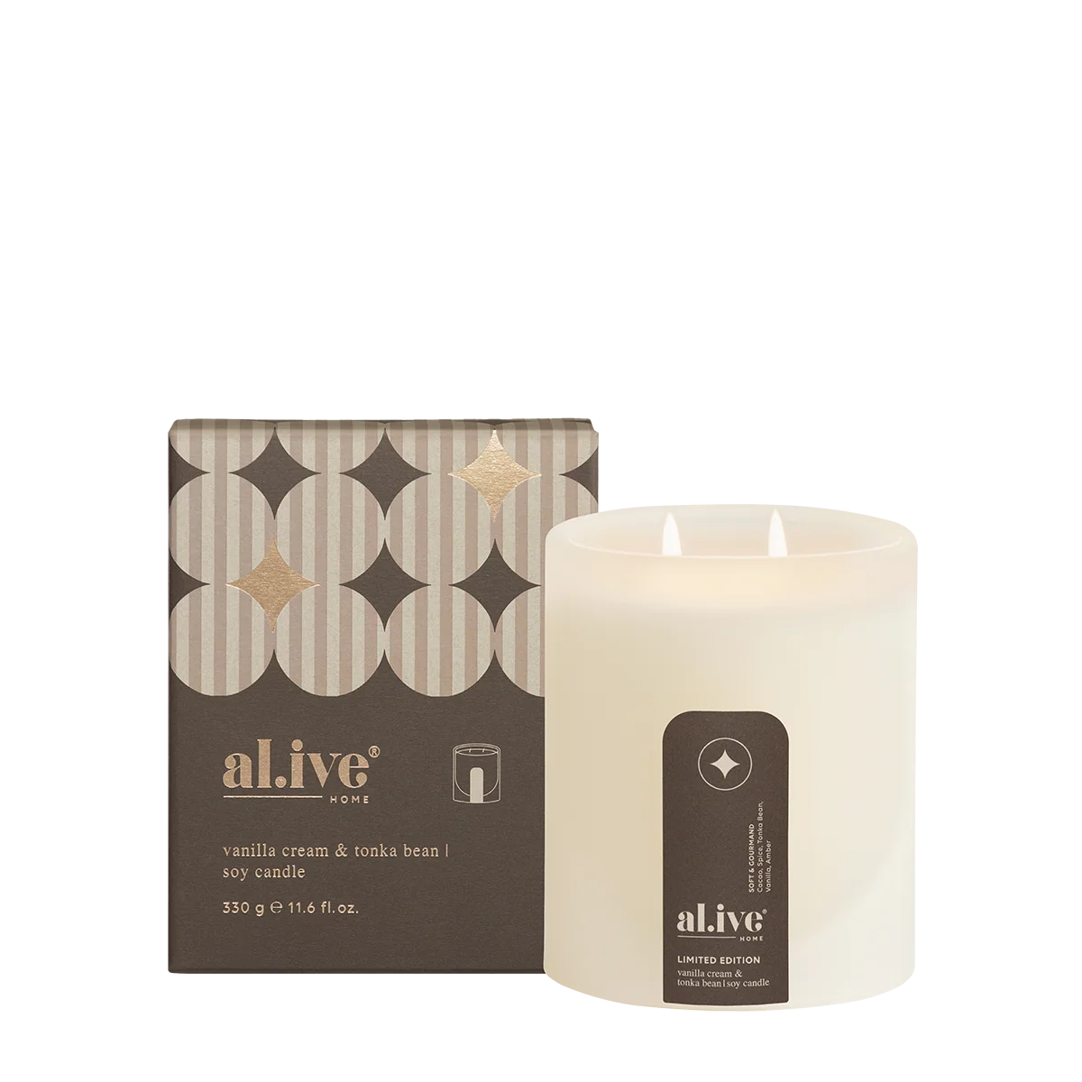 Soy Candle - Vanilla Cream And Tonka Bean
