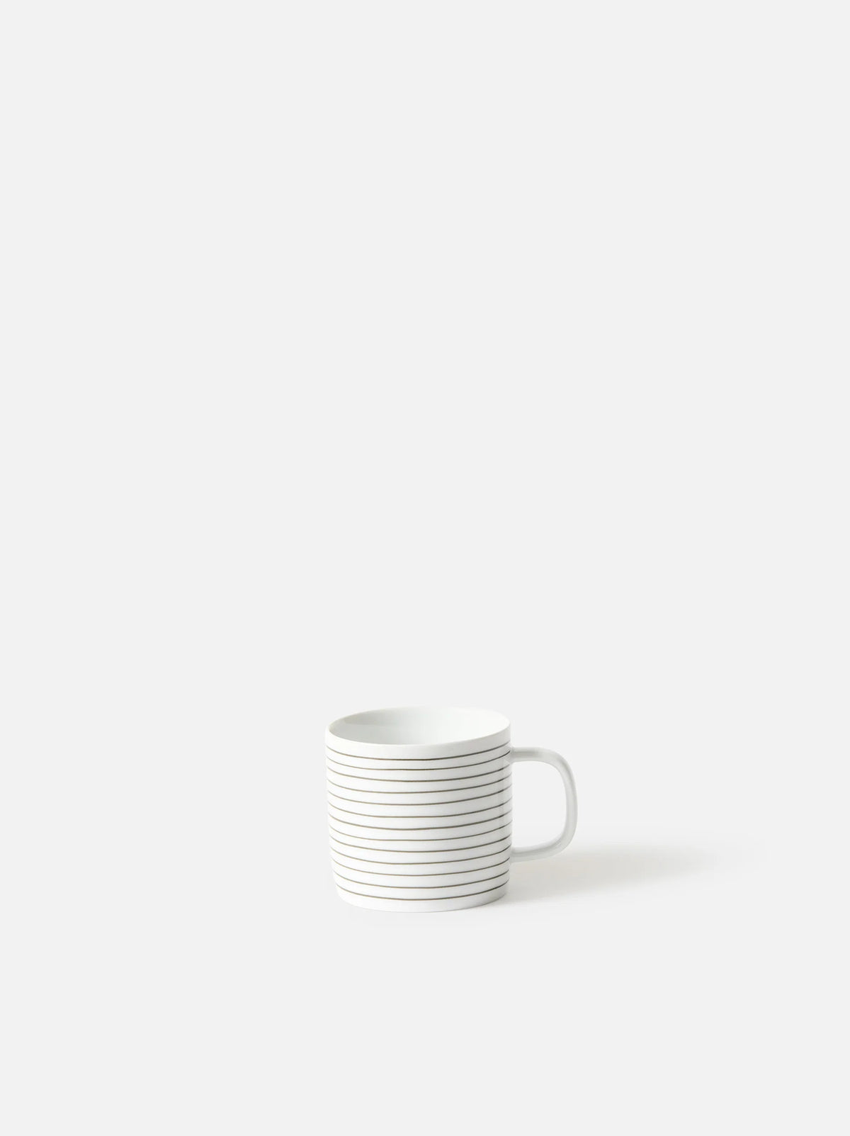 Porcelain Stripe Coffee Cup Set/4 - Grey/White