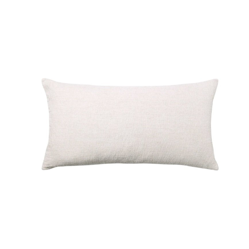 Ava Chalk Pure Linen Lumbar Cushion - 40 x 80cm
