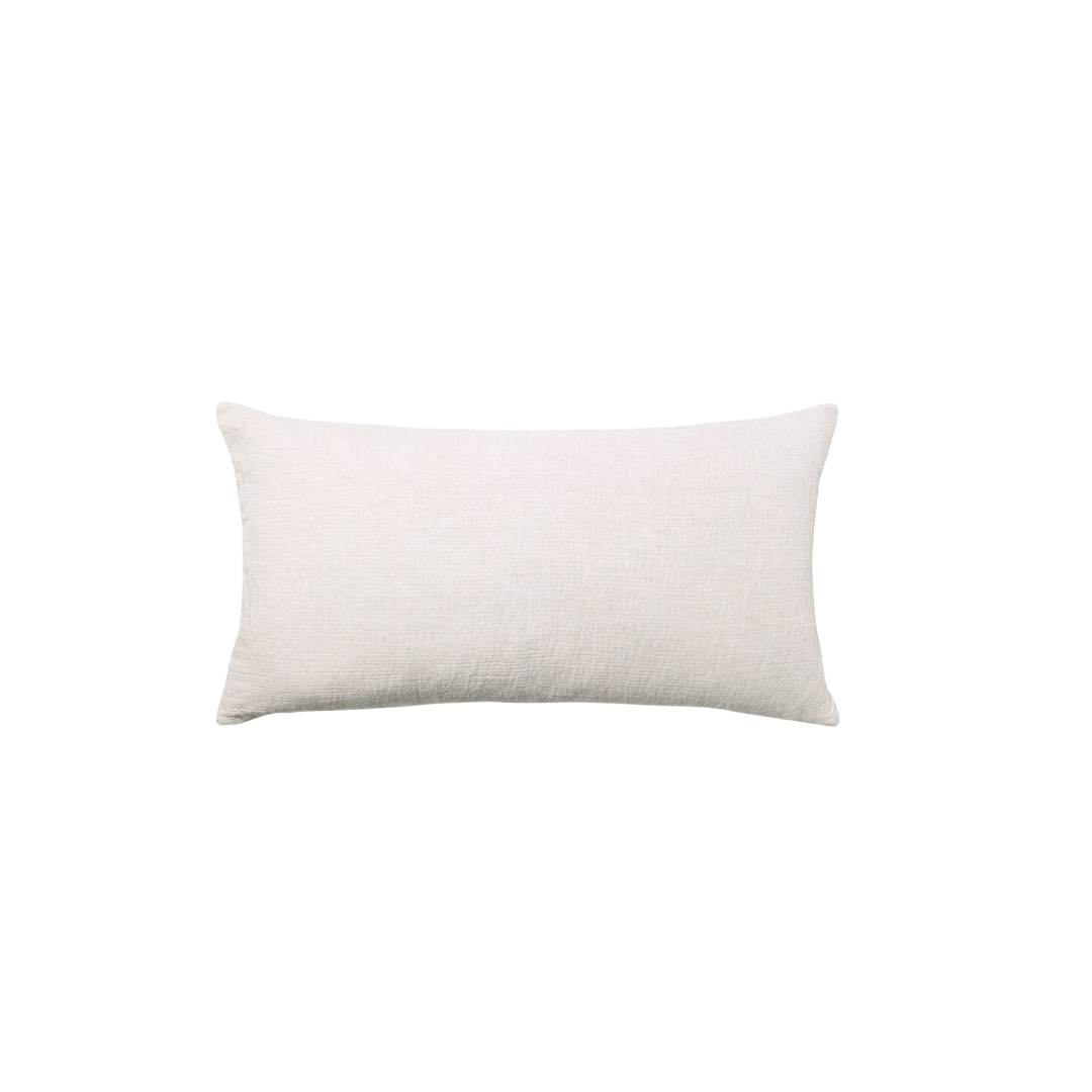 Ava Nougat Pure Linen Lumbar Cushion