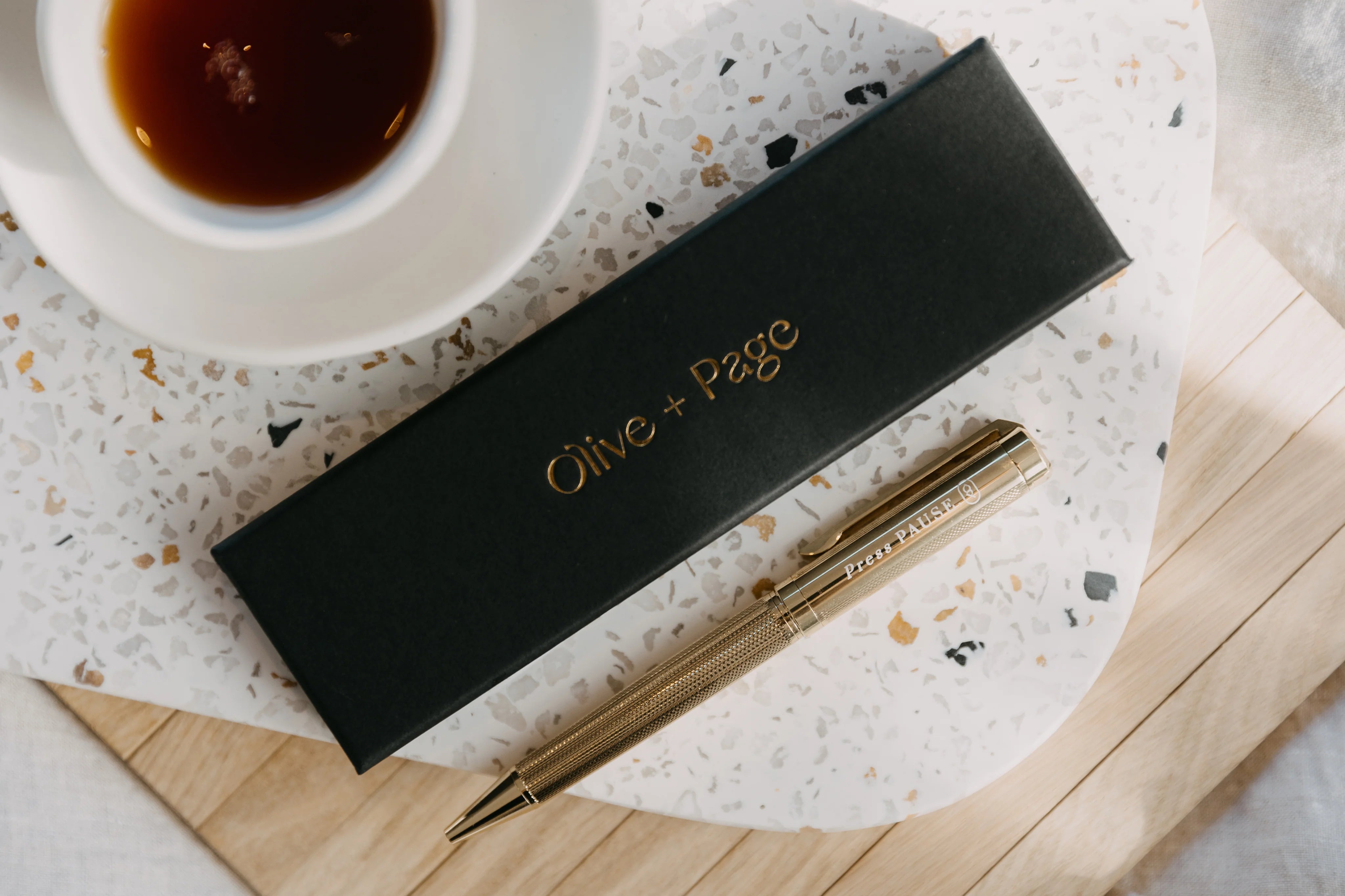 ‘Press Pause’ Gold Luxe Pen