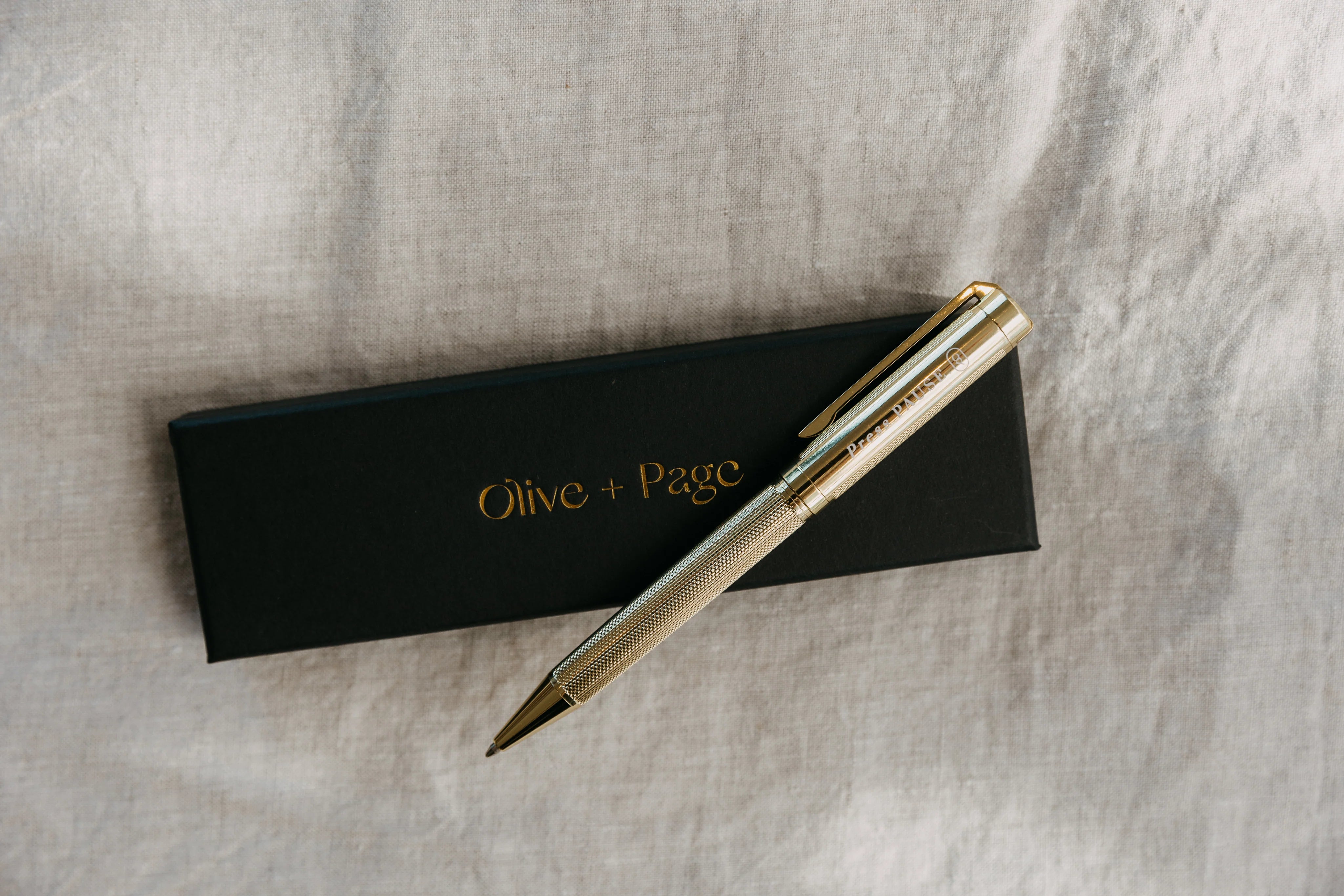 ‘Press Pause’ Gold Luxe Pen