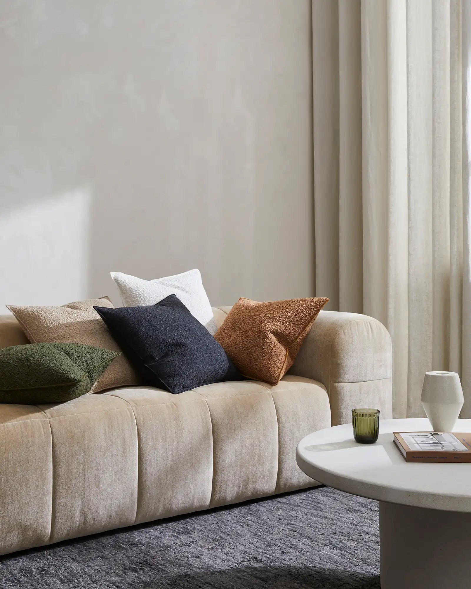 Weave - Alberto Ivory Cushion - 50 x 50cm
