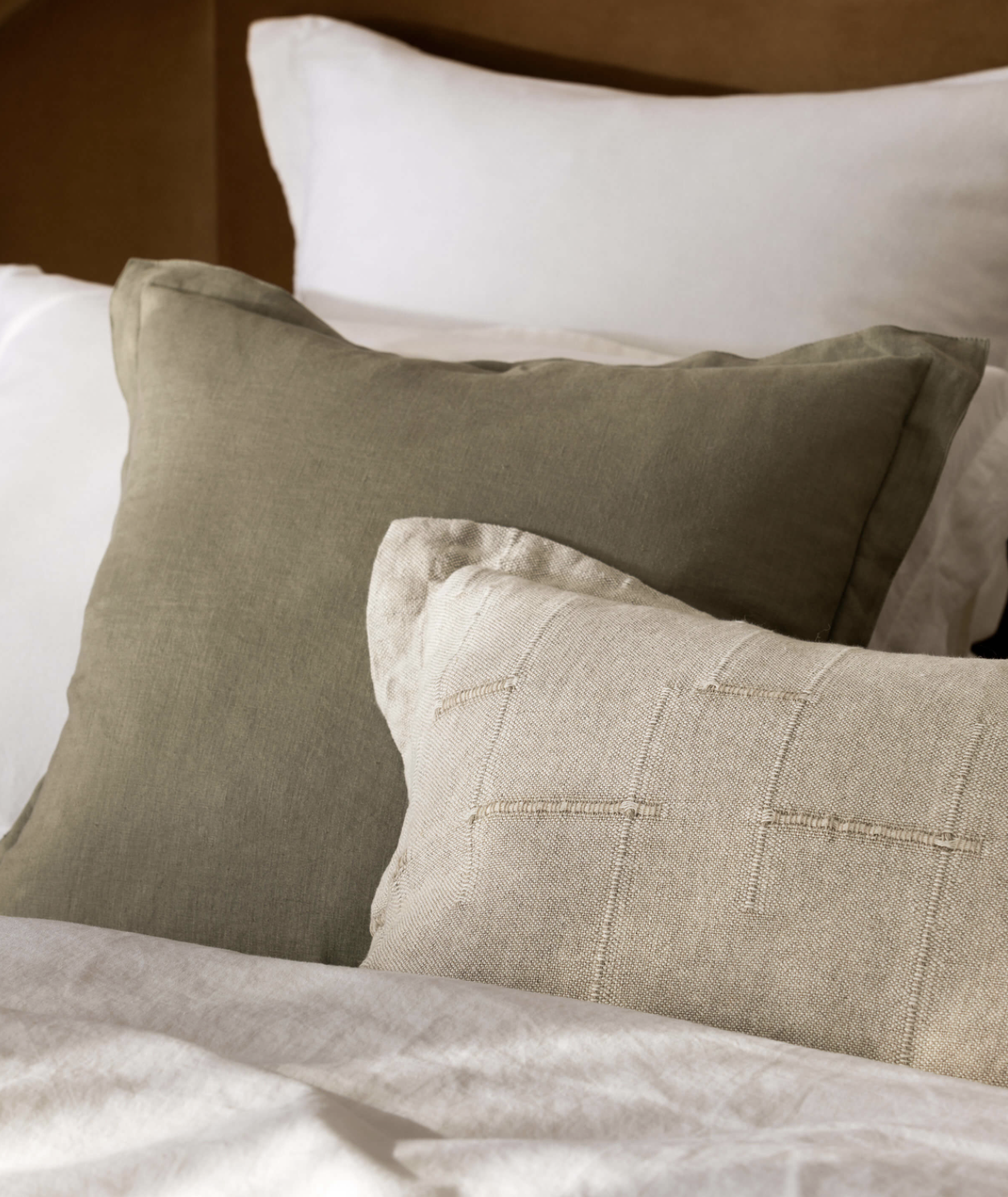 Palermo French Linen Rectangle Cushion - Natural