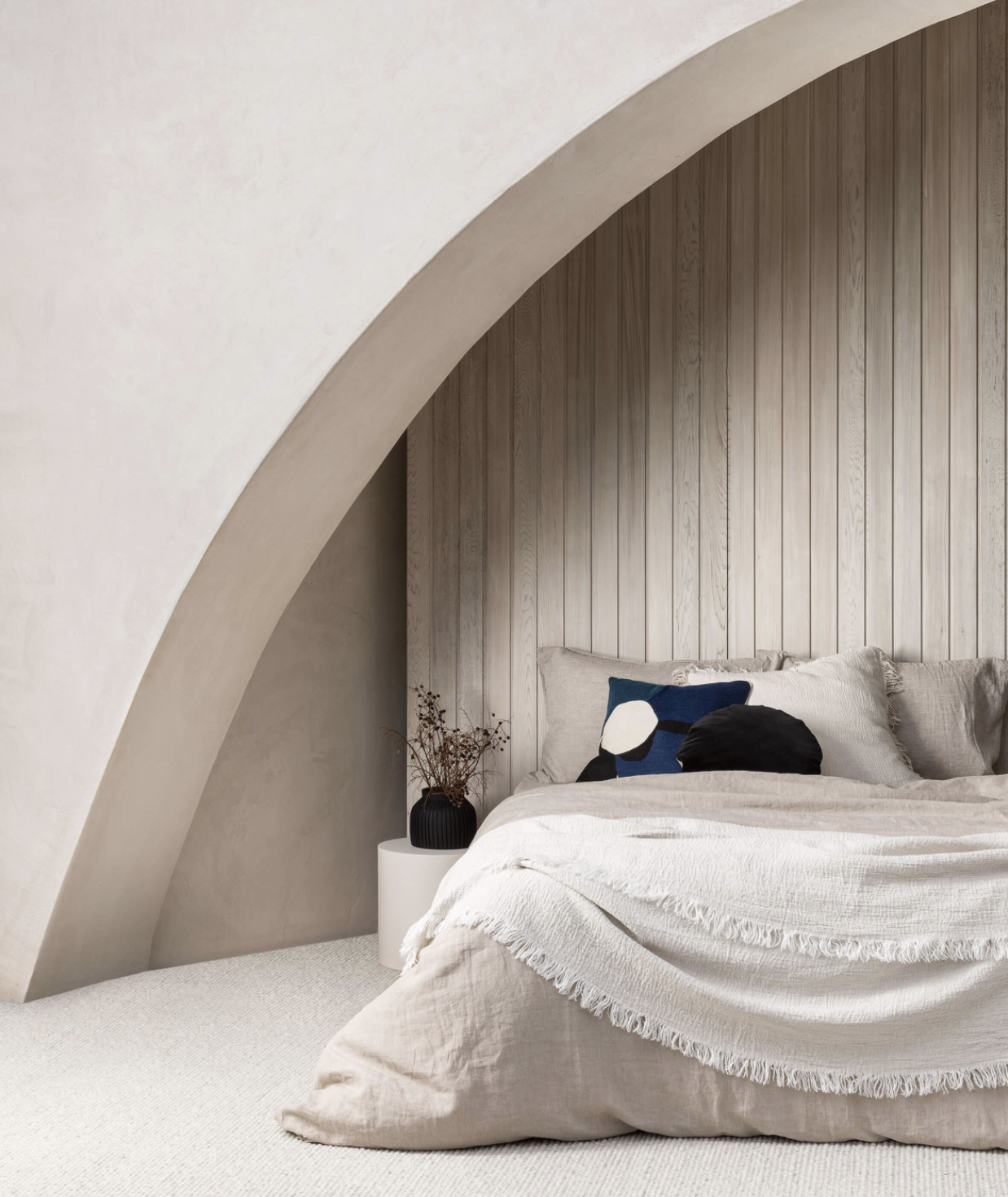 Ava Chalk Pure Linen Throw - 150 x 210cm