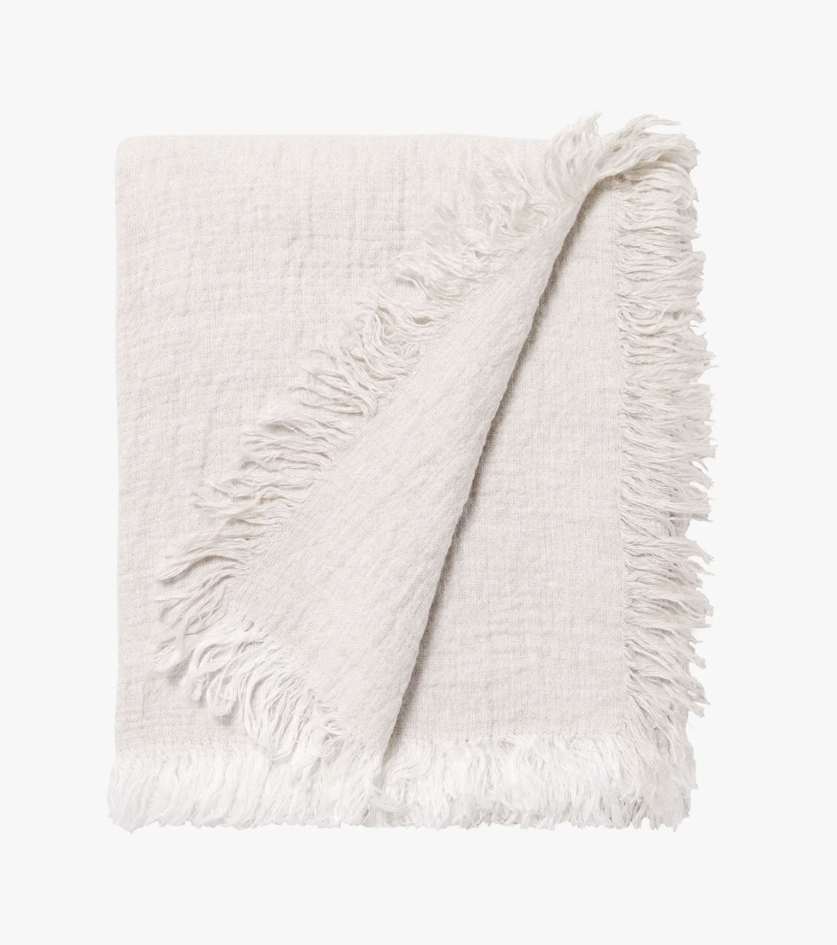 Ava Nougat Pure Linen Throw - 150 x 210cm