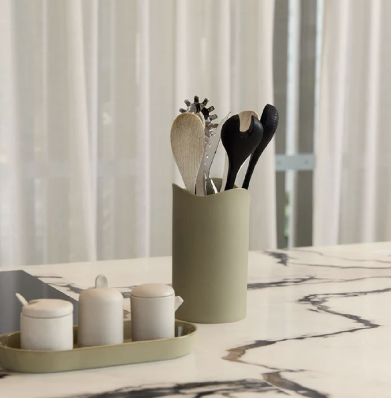 Jos Utensil Holder - Sage