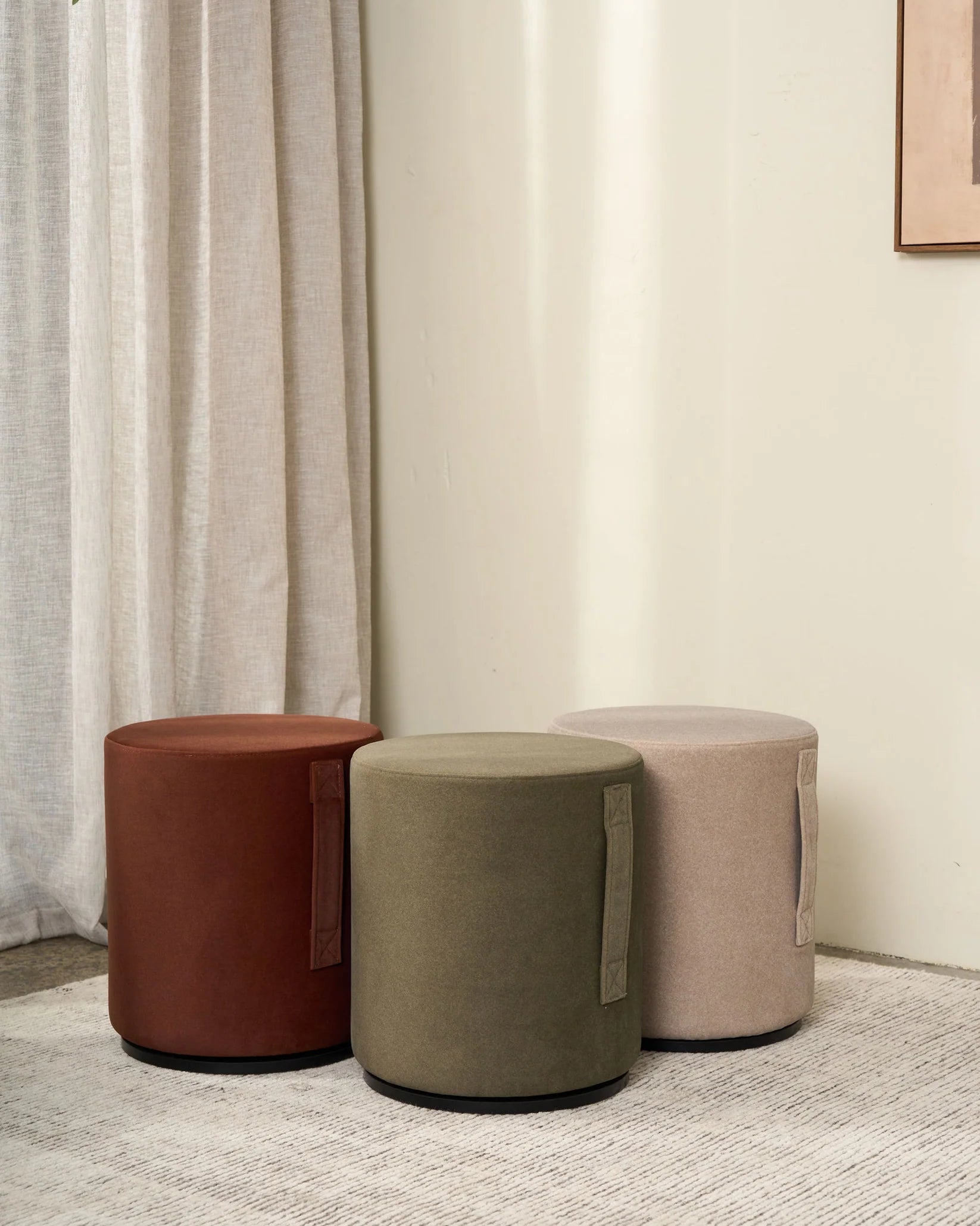Mee Swivel Ottoman - Sand