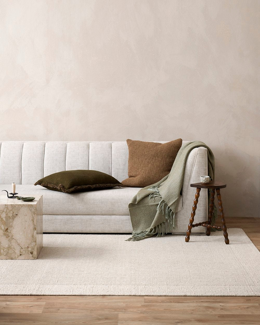 Cyprian Cocoa Cushion - 50 x 50cm