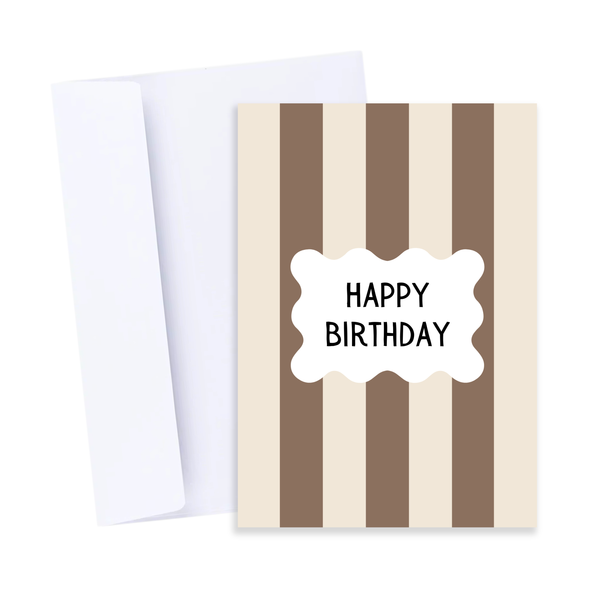 Stripy Happy Birthday Card