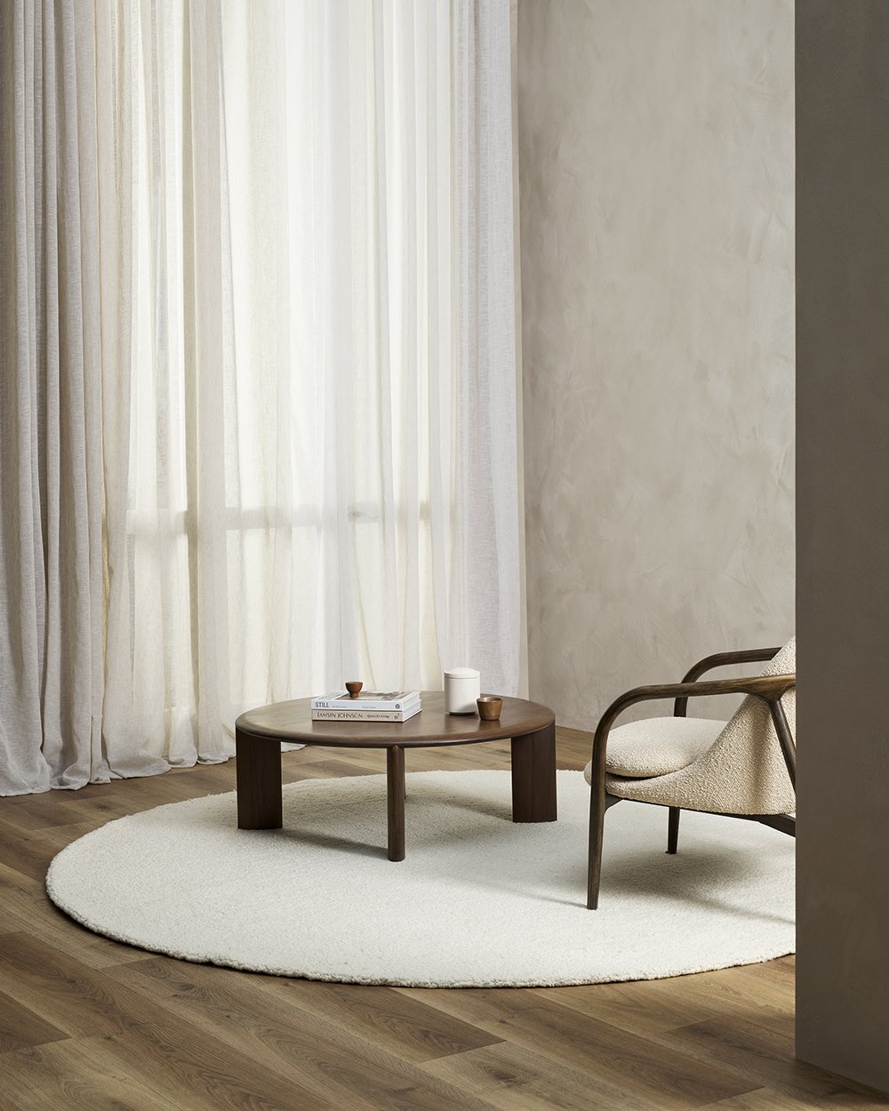 Baya | Dorset Round Rug - Natural White