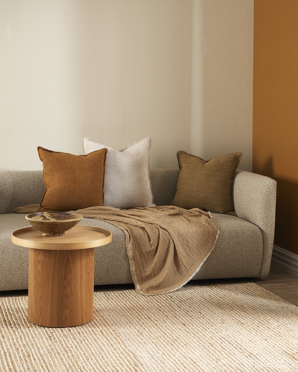 Keaton Cream Cushion - 55 x 55cm