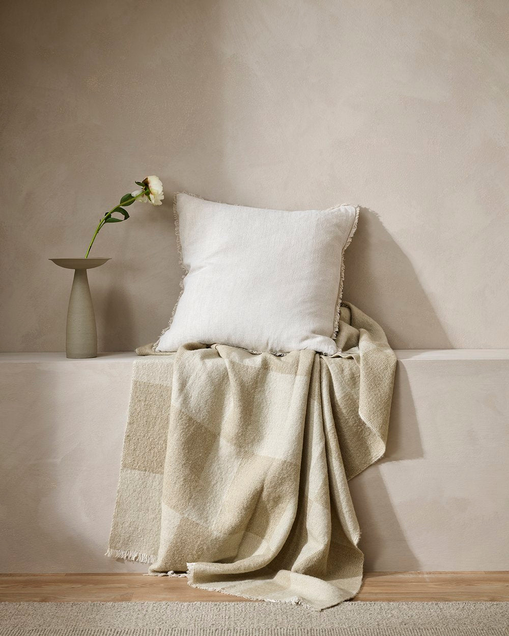 Keaton Cream Cushion - 55 x 55cm
