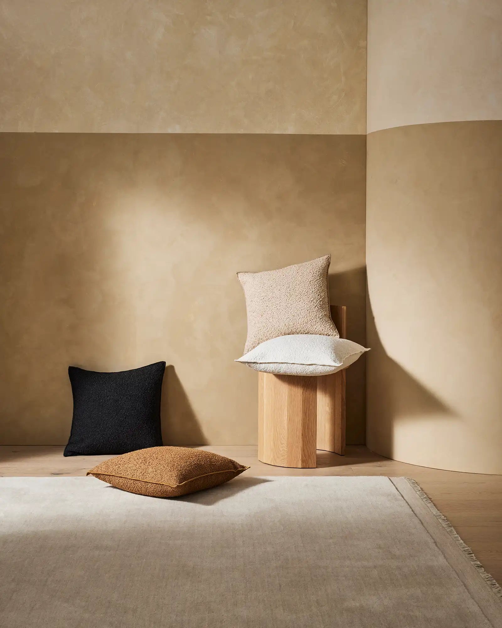 Weave - Alberto Ivory Cushion - 50 x 50cm