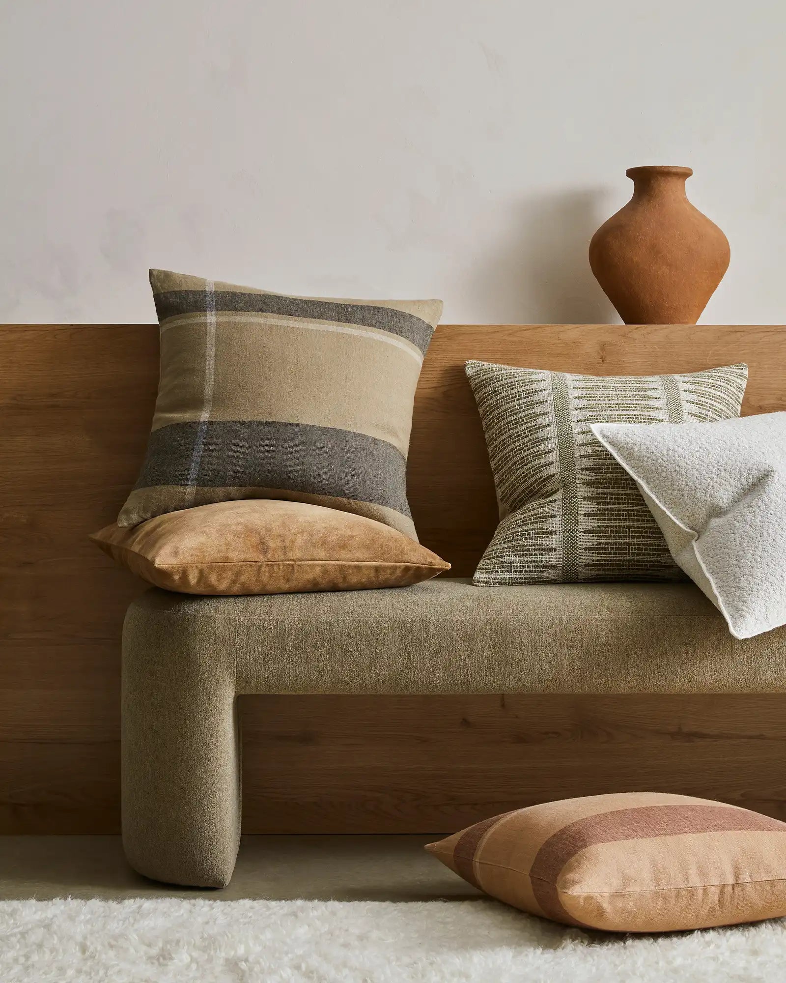 Weave - Alberto Ivory Cushion - 50 x 50cm