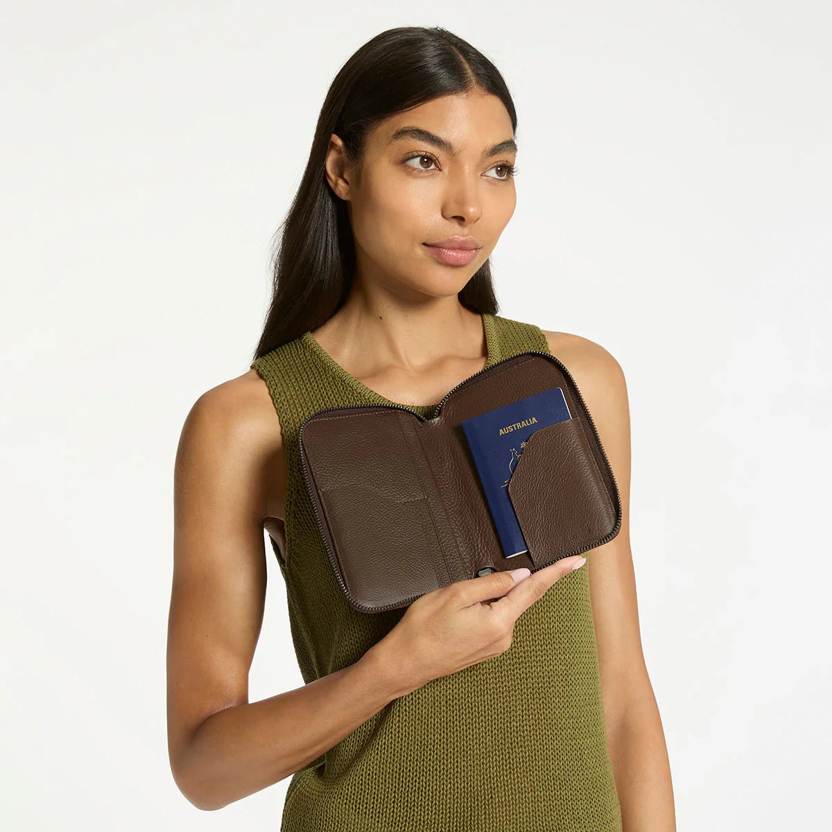Nowhere To Be Found Passport Wallet - Cocoa - libandlu