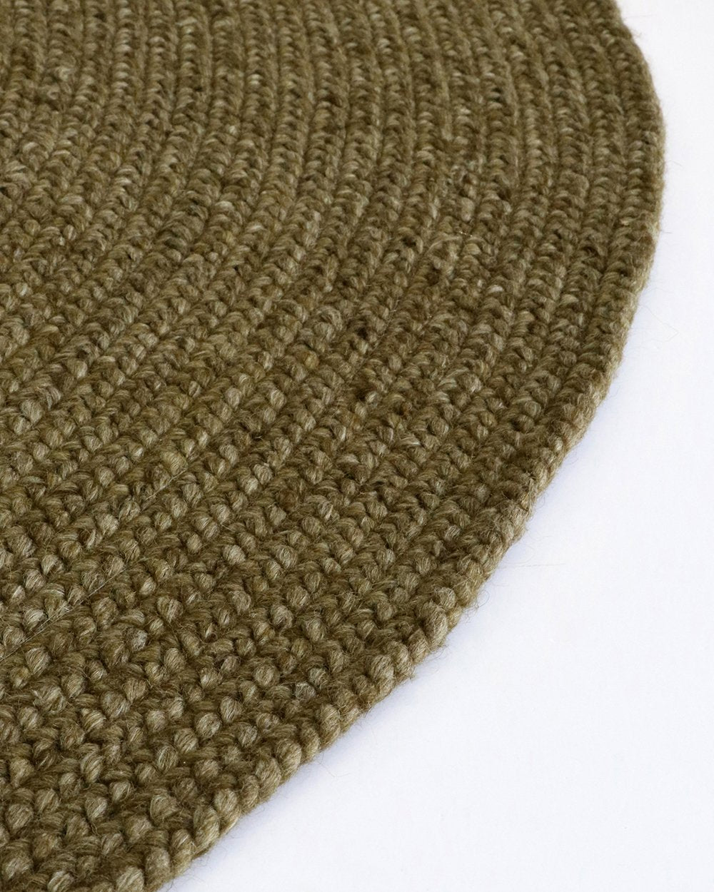 Baya | Tairua Round Floor Rug - Moss Green