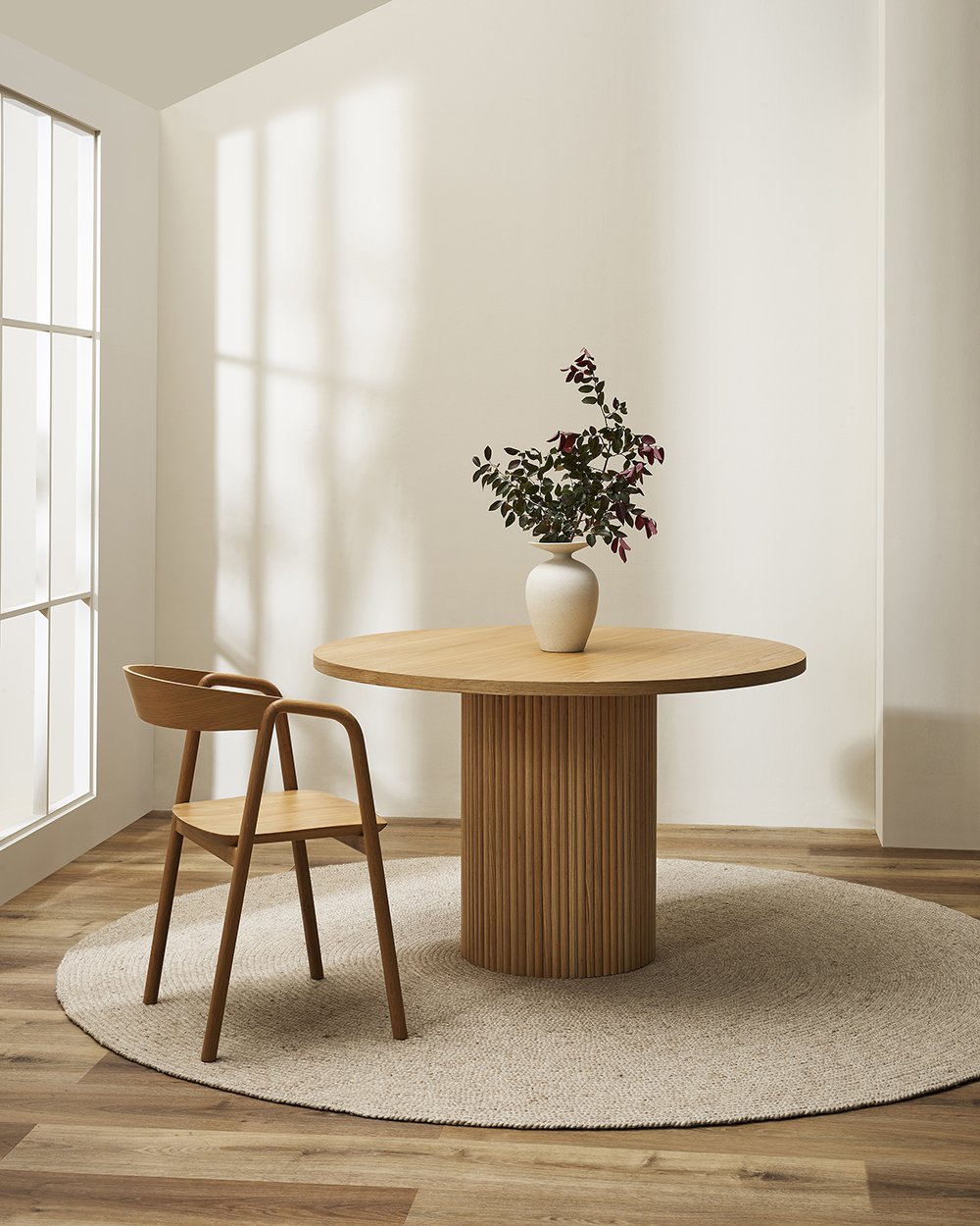 Baya | Tairua Round Floor Rug - Natural Straw