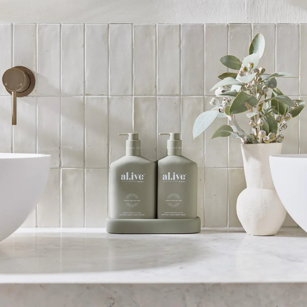 ali.ve - wash & lotion duo - green pepper & lotus