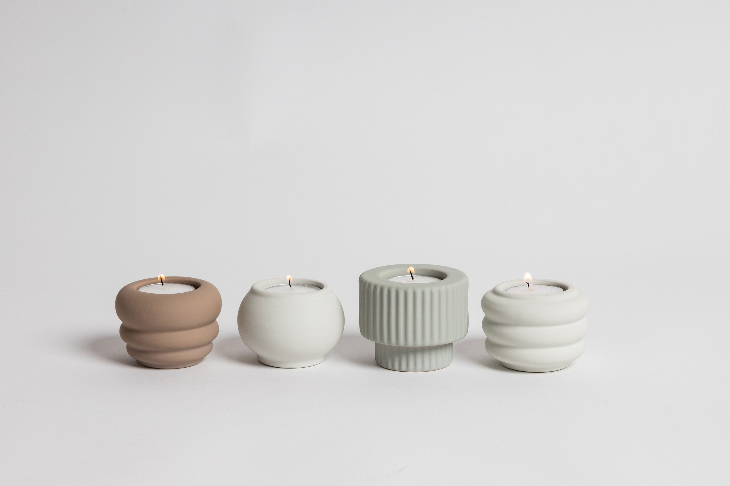 Mia Tea Light - Pastel Brown