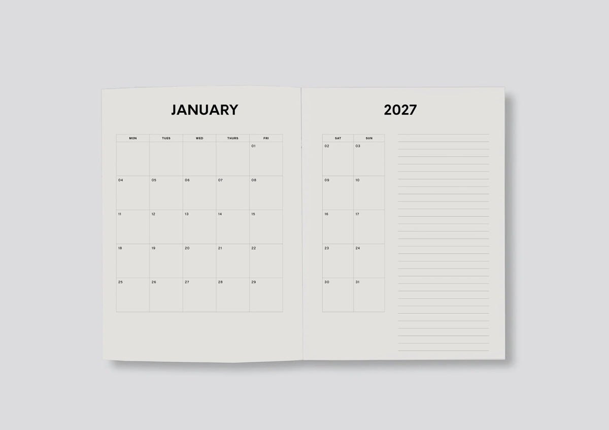 Lettuce 2027 Weekly Diary | Blue Flowers