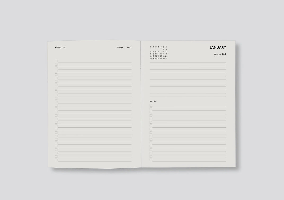 Lettuce 2027 Weekly Diary | Blue Flowers