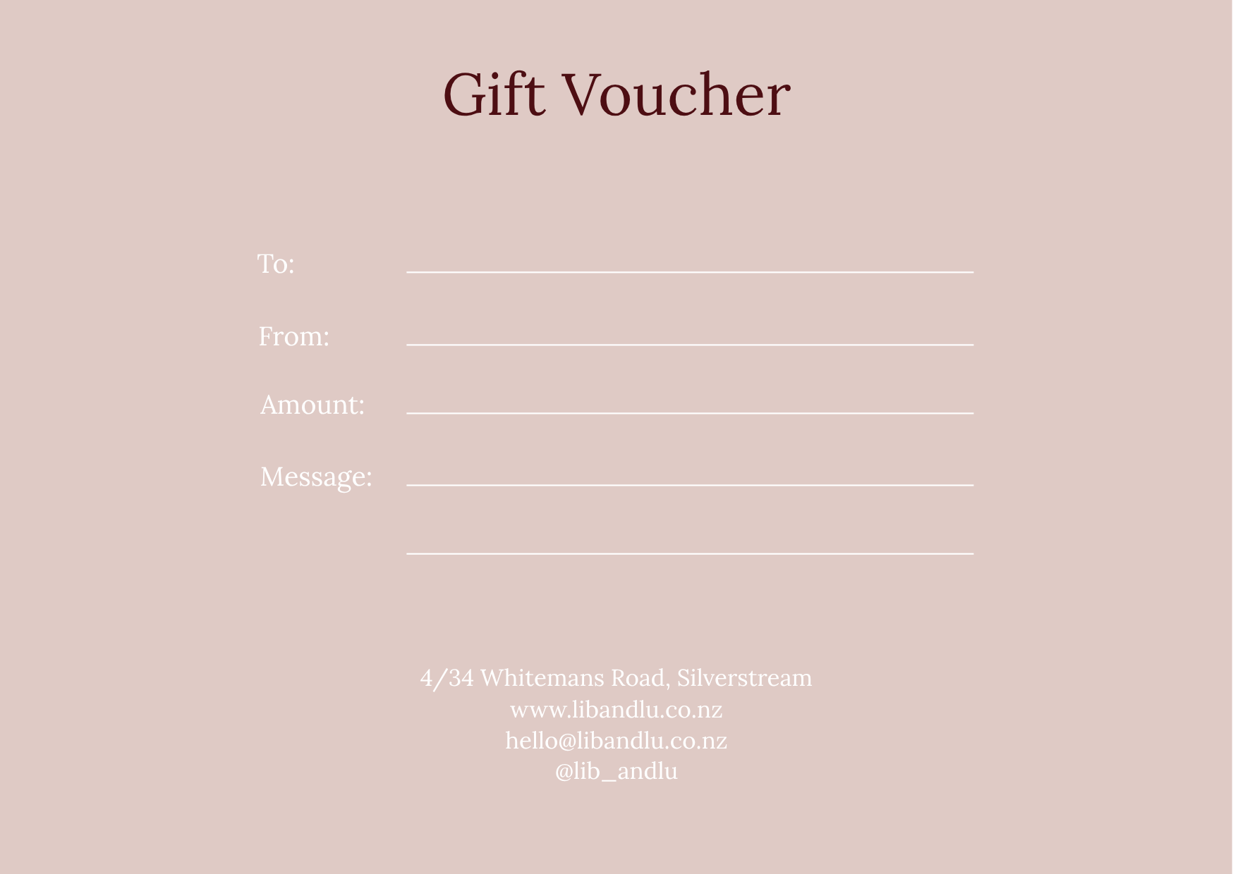 Lib&Lu Gift Card
