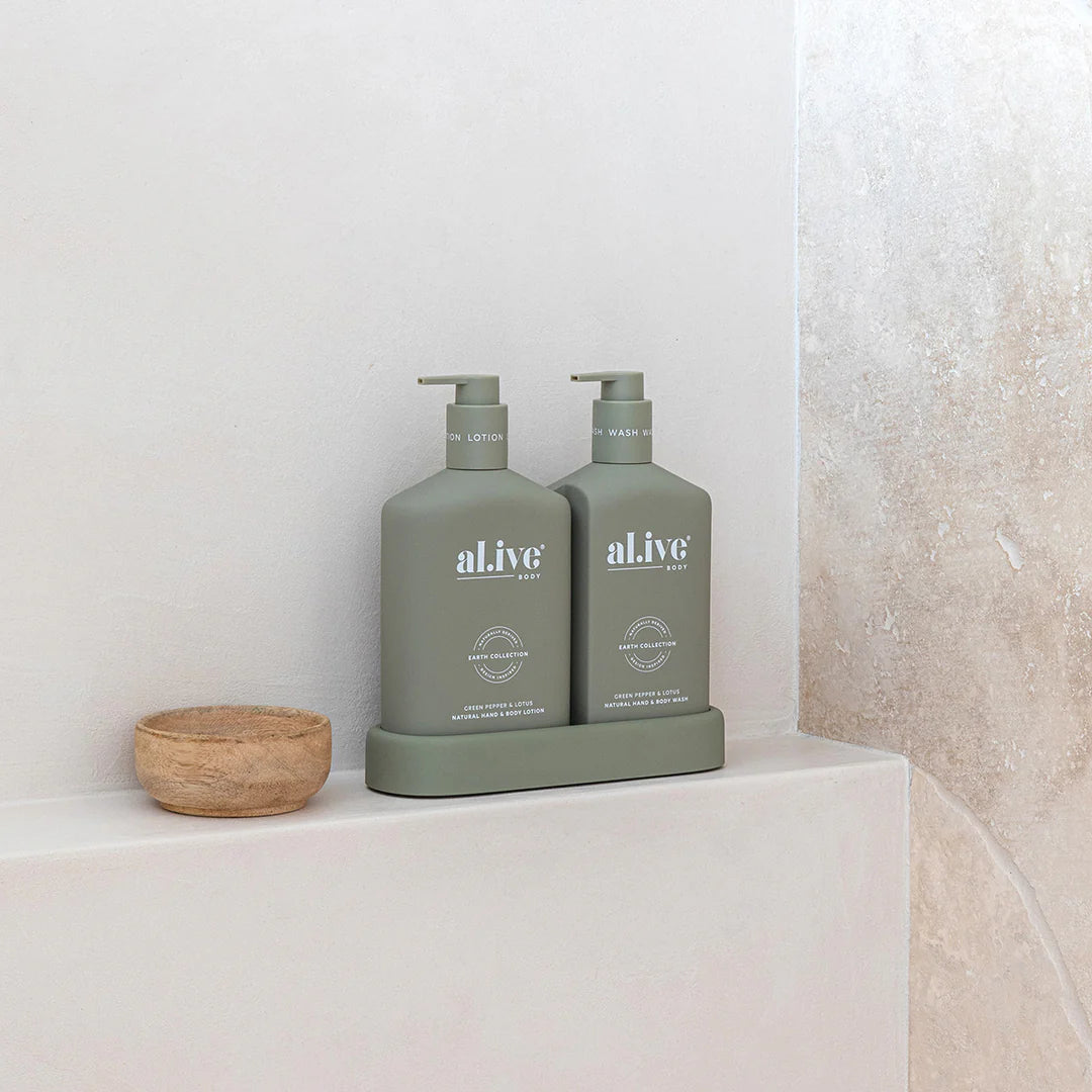 ali.ve - wash & lotion duo - green pepper & lotus