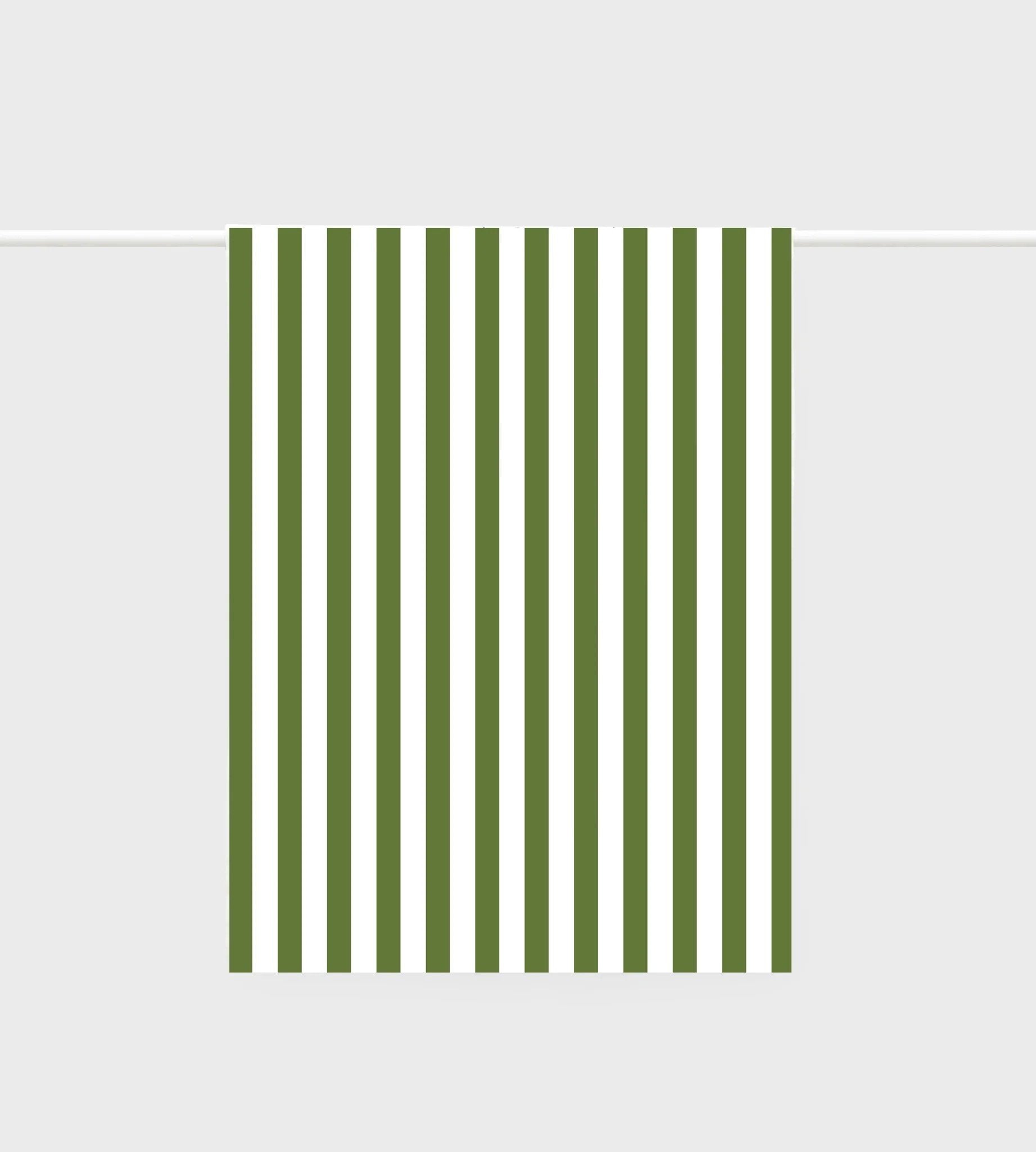 Father Rabbit | Tea Towel | Olive Stripe