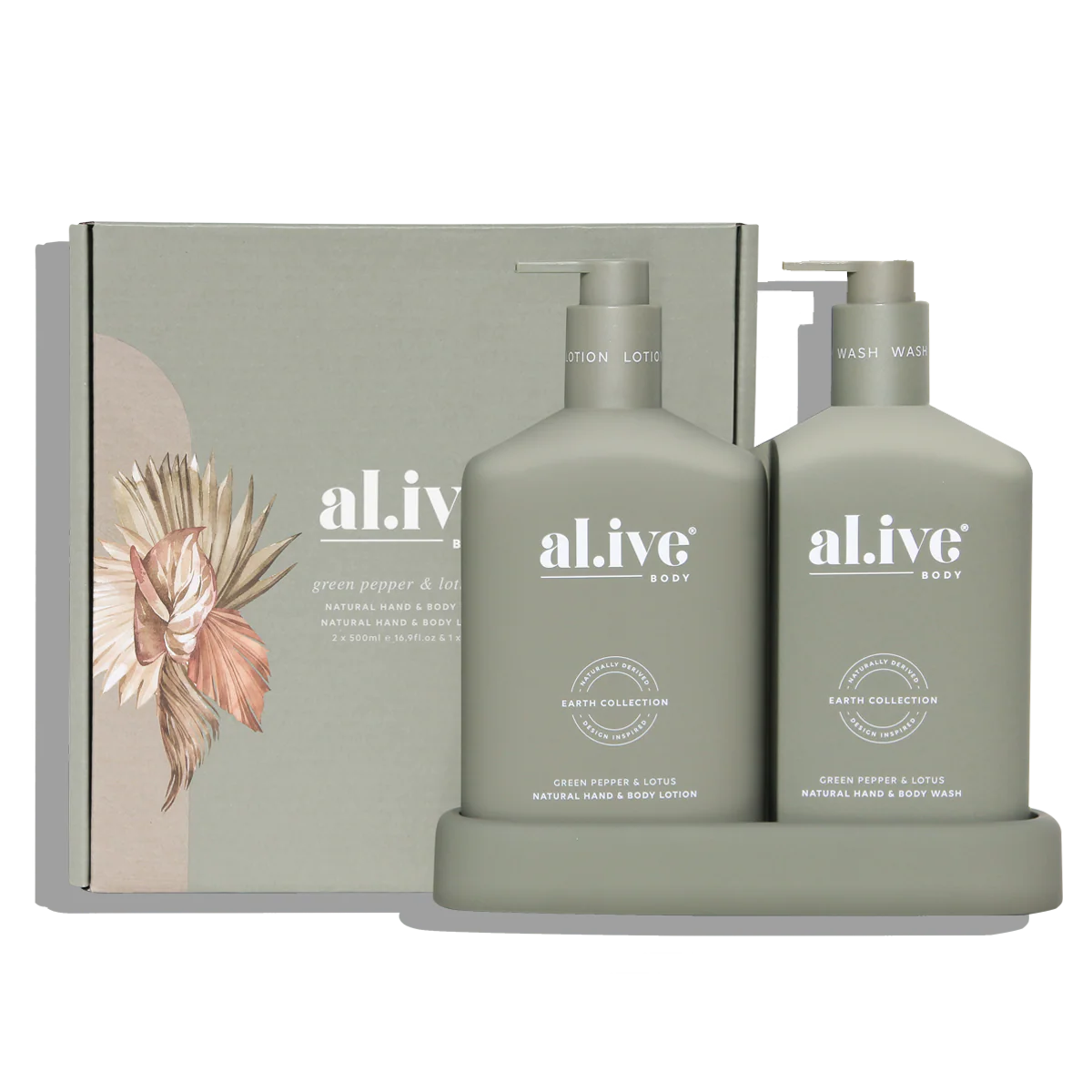 ali.ve - wash & lotion duo - green pepper & lotus