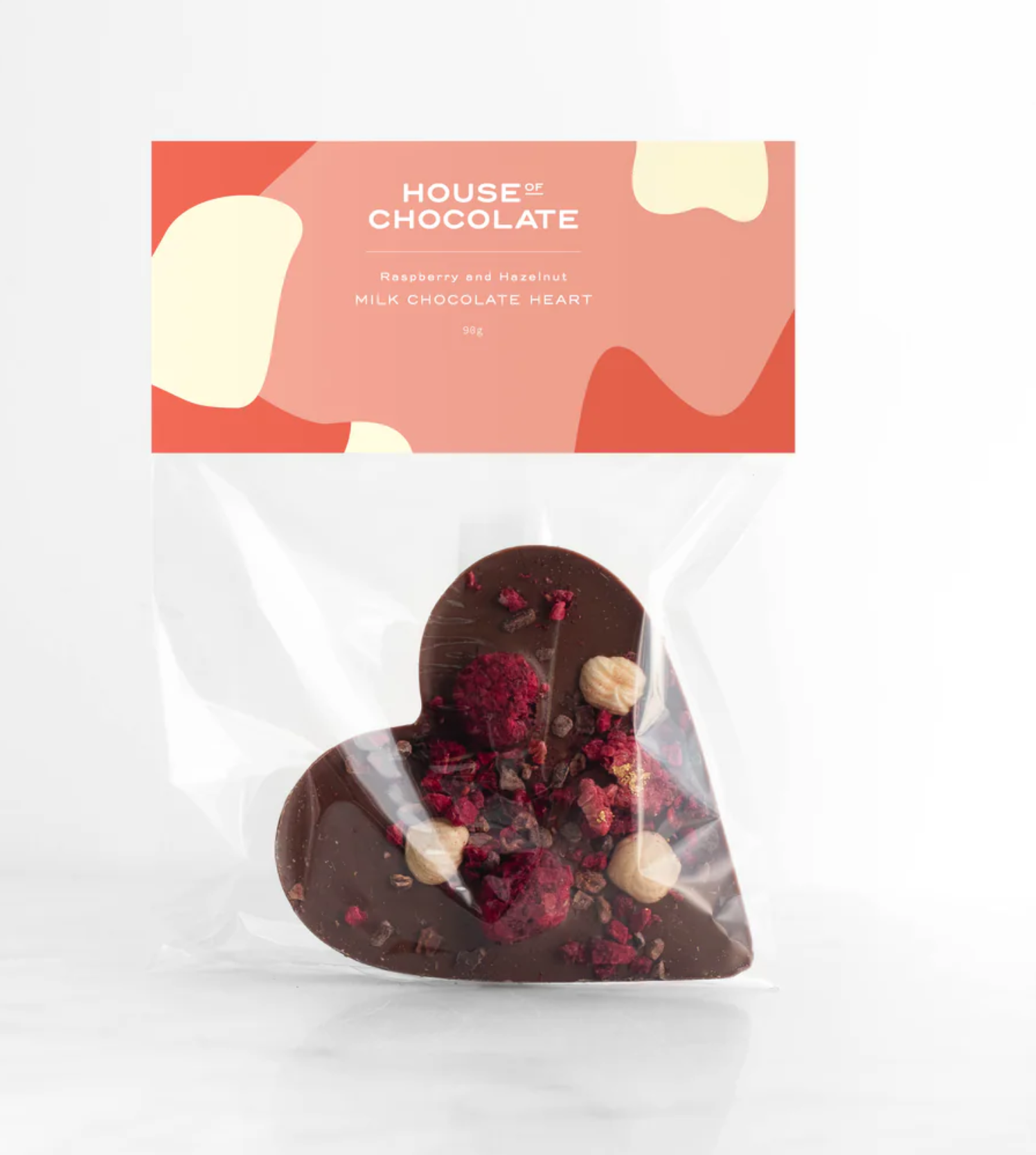 Raspberry Hazelnut Milk Chocolate Heart