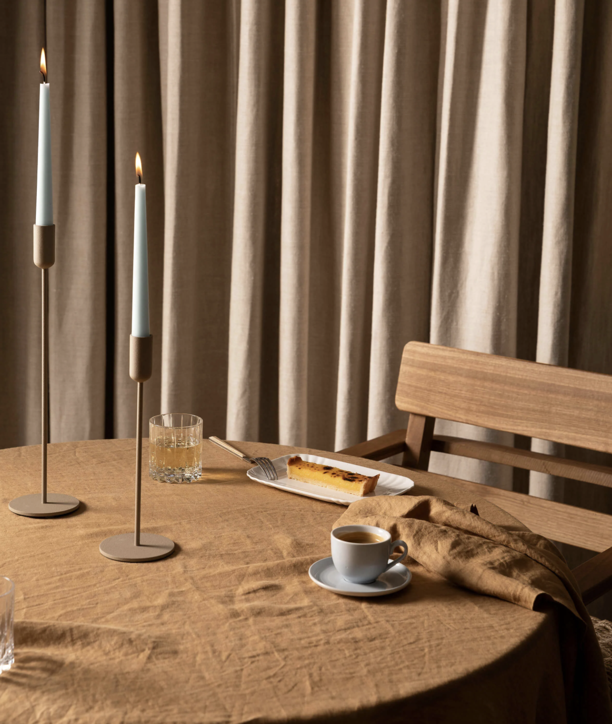 Mona Candle Holder Set - Latte