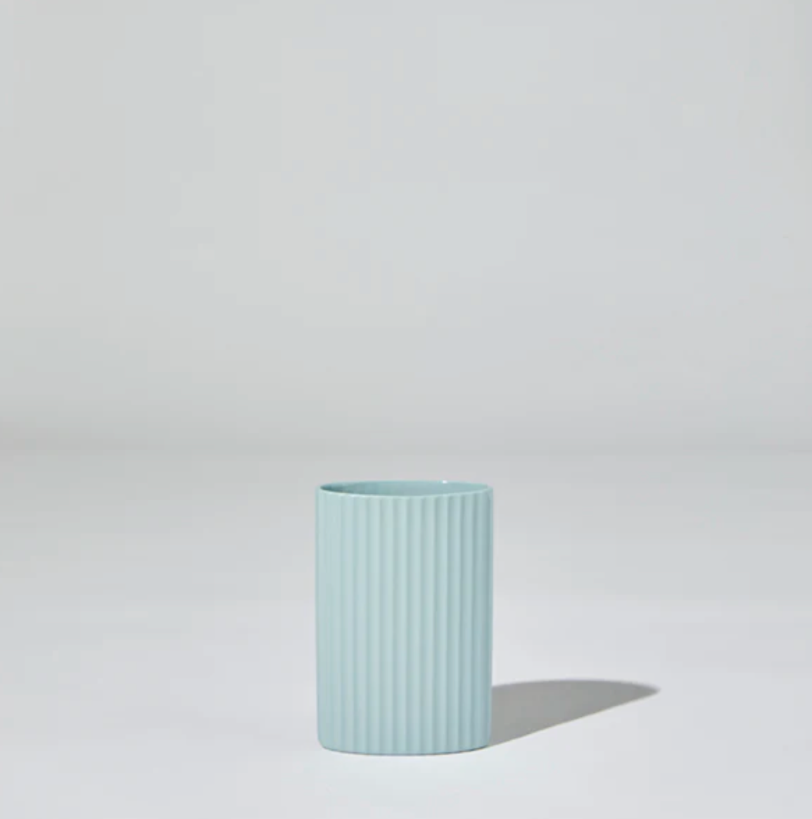 Ripple Oval Vase Light Blue - Small