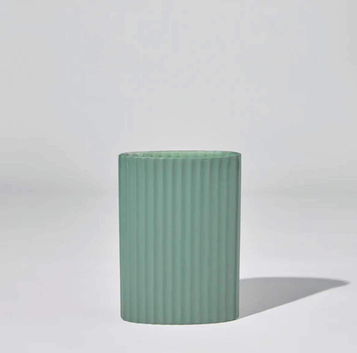 Ripple Oval Vase Moss - Medium