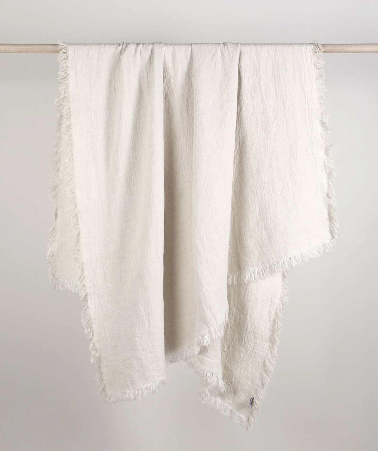 Ava Nougat Pure Linen Throw - 150 x 210cm