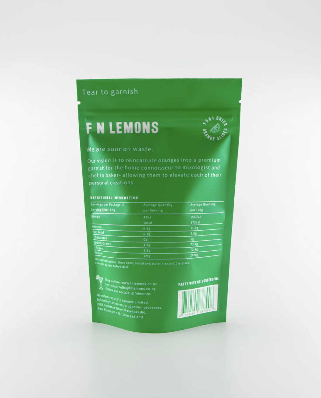Preserved Oranges 8slice Pouch