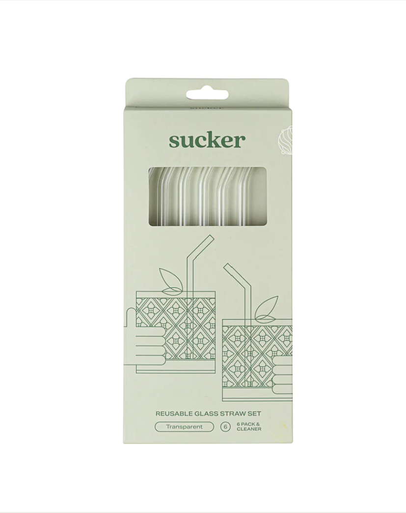 Reusable Glass Drinking Straws - Transparent