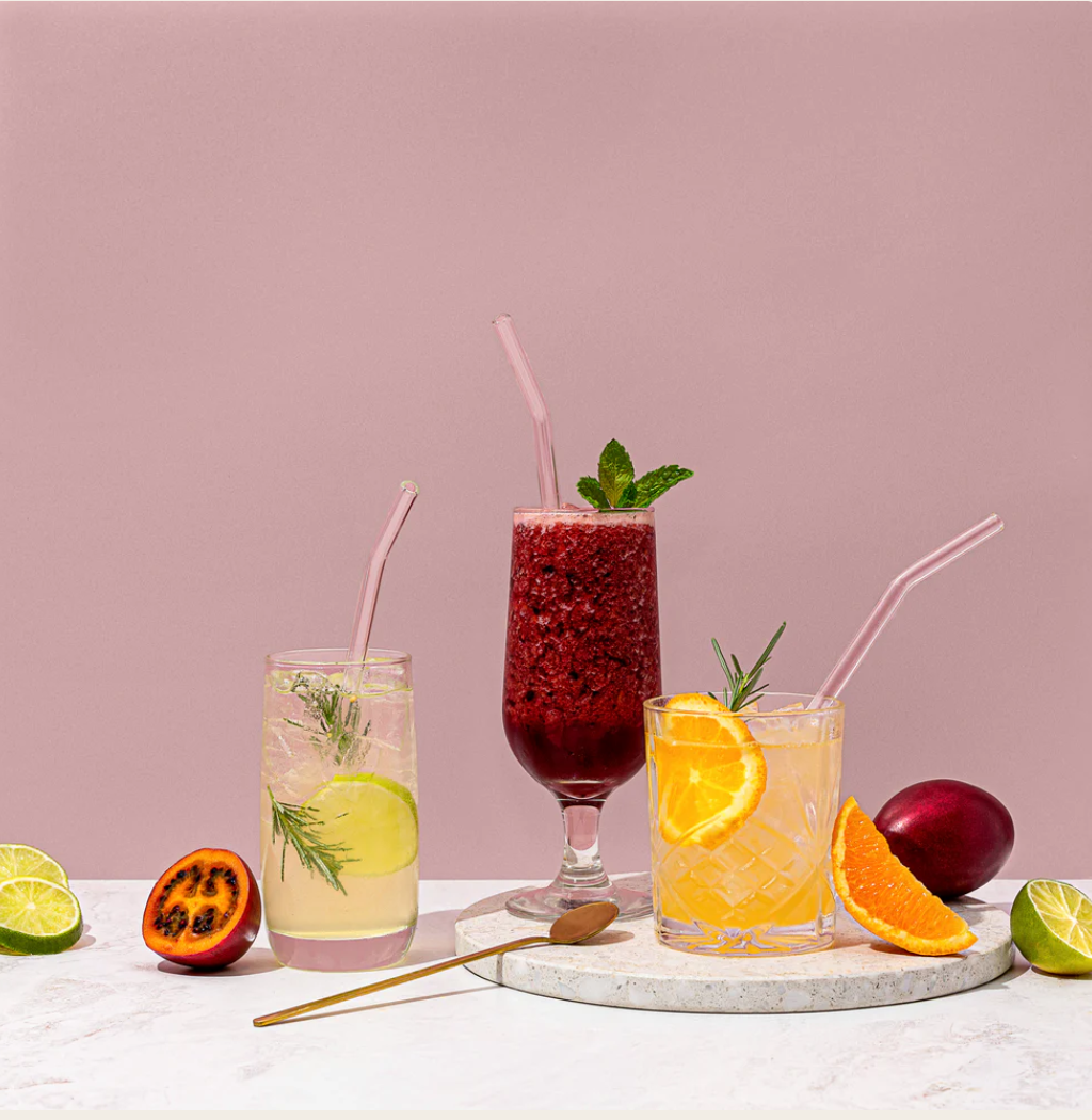Reusable Glass Drinking Straws - Transparent