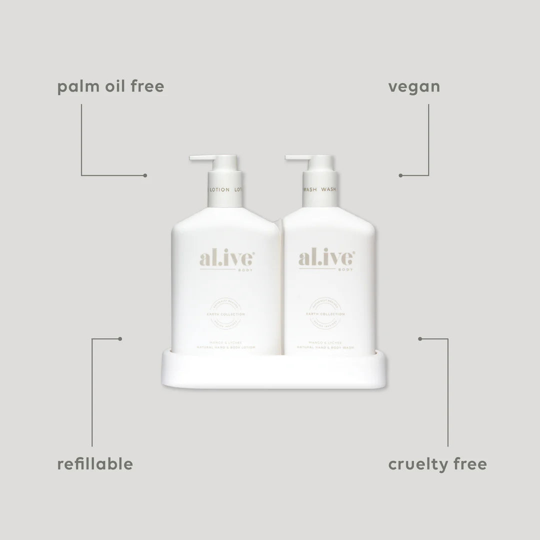 ali.ve - wash + lotion duo - mango & lychee