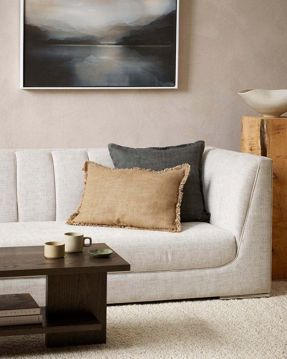 Dover Cushion Tan - 40 x 60cm